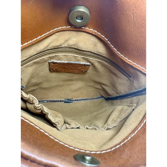 Patricia Nash Francesca Crossbody Bag Brown Leather Purse with Tags Multi Pocket - Picture 9 of 16